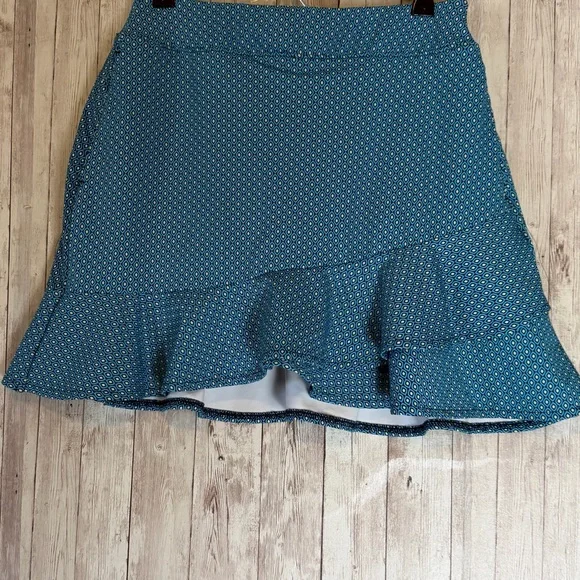 Lady Hagen Navette Blue Overlap Ruffle Golf Pickleball Skort XS - Picture 2 of 8